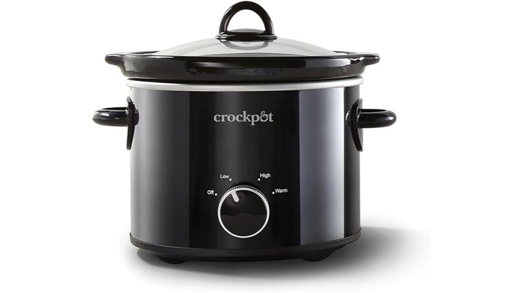 small black slow cooker