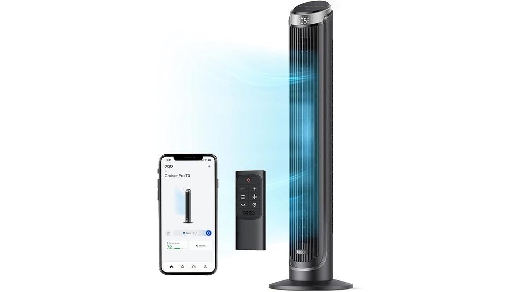 smart bedroom tower fan