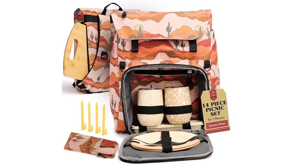 travel picnic backpack for two
