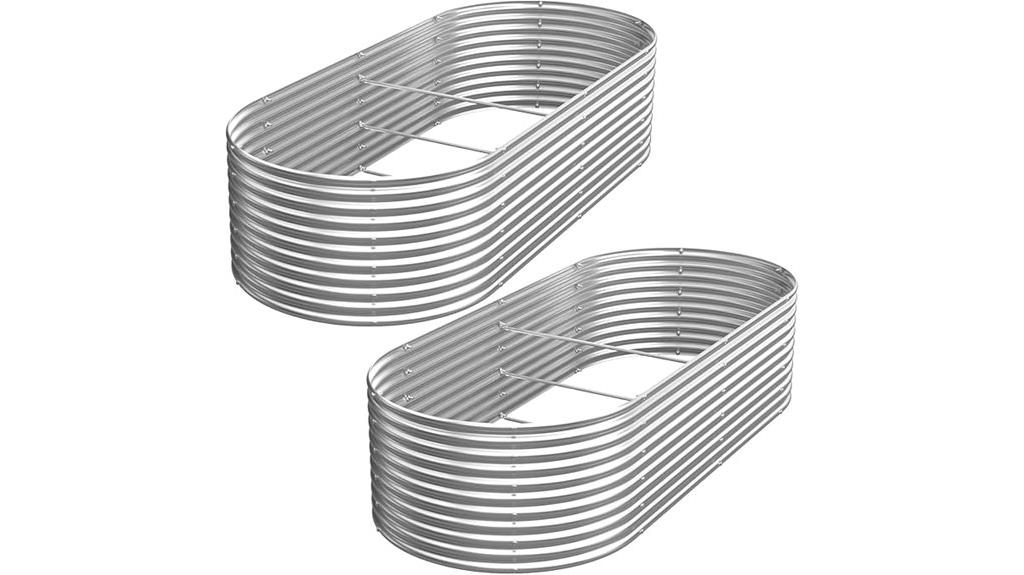 two 8x4 garden beds