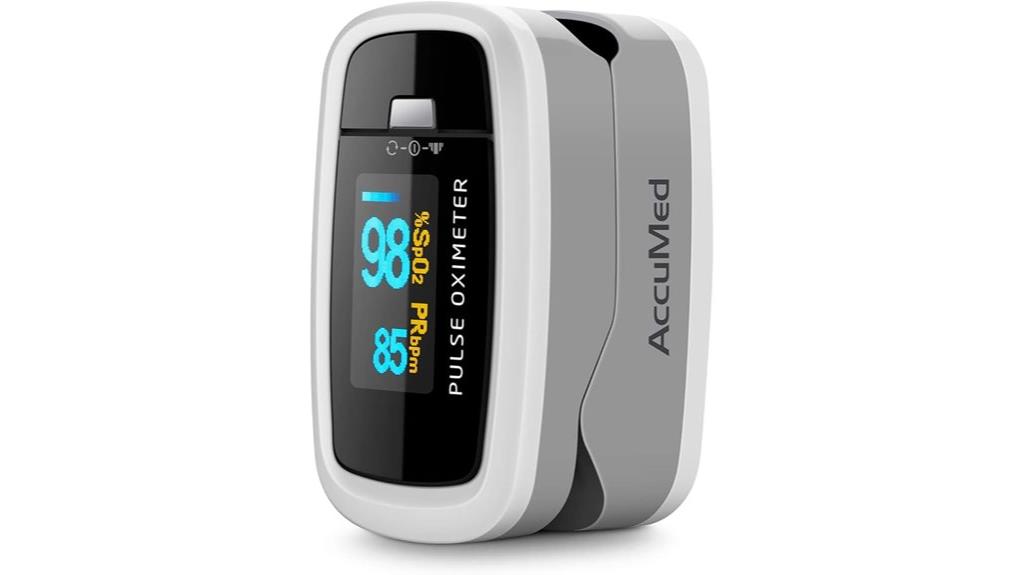 white fingertip pulse oximeter