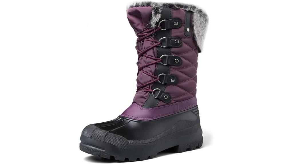 faux fur waterproof snow boots