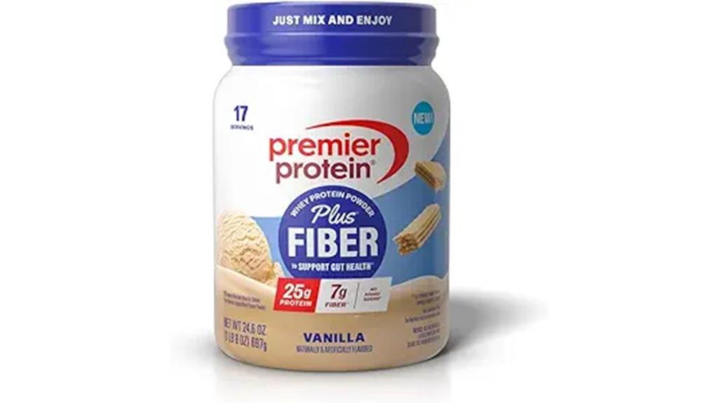vanilla protein powder with fiber