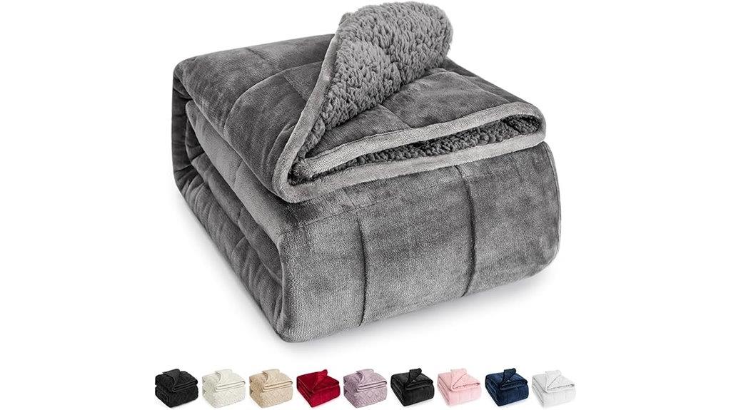 weighted sherpa fleece blanket