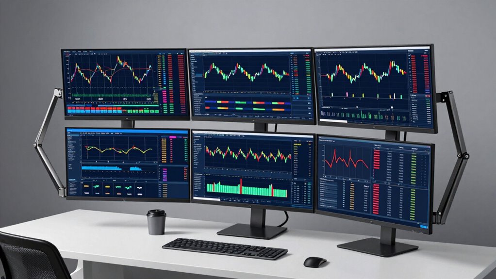 ergonomic organized monitor setup