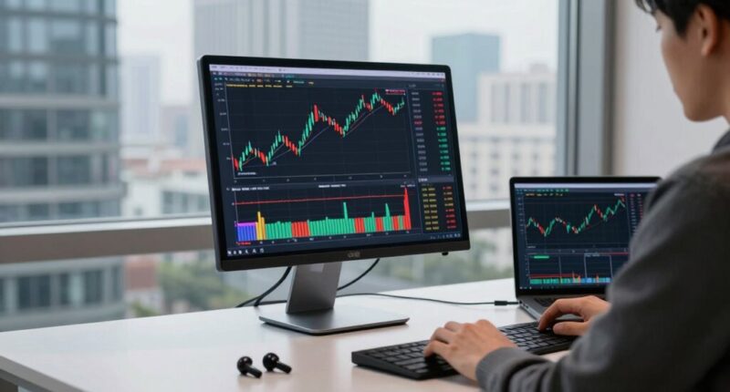 flexible trading with portable monitors