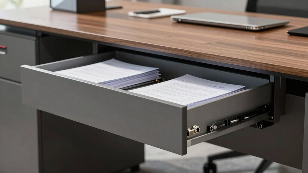 organized secure ergonomic workspace