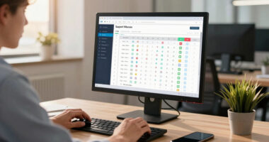 AI output review queue for customer support macros