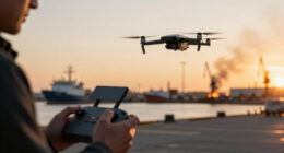 Ukrainian Drone Attack On Russian Port City Kills Four. Fire Reported At Port.